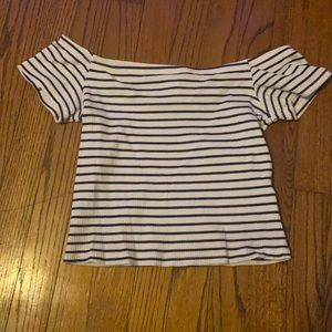 H&M off the shoulder striped top